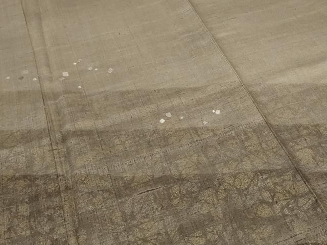 平和屋着物▽訪問着 単衣 紬地 刺繍 箔散らし文様 正絹 逸品 未使用 AABE4309jd