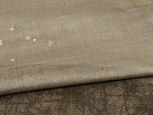 平和屋着物▽訪問着 単衣 紬地 刺繍 箔散らし文様 正絹 逸品 未使用 AABE4309jd