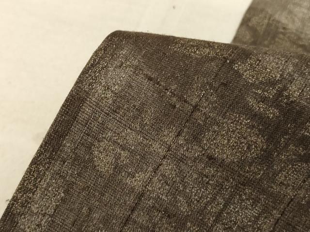 平和屋着物▽訪問着 単衣 紬地 刺繍 箔散らし文様 正絹 逸品 未使用 AABE4309jd