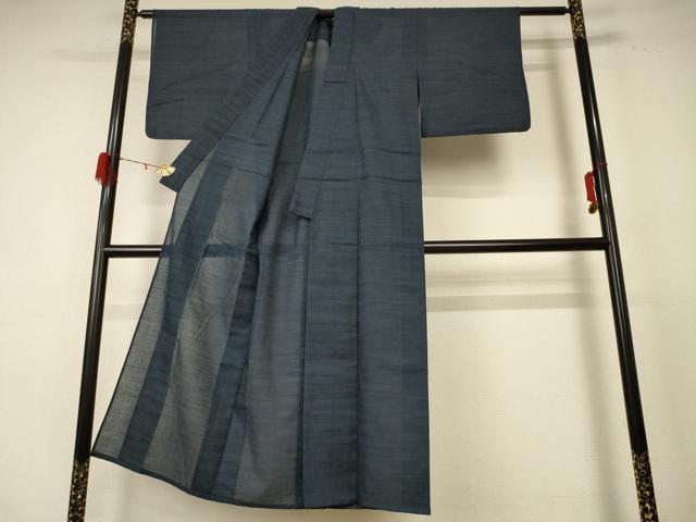 平和屋着物＊夏物 小紋 紗 霞文 AABE4318jd
