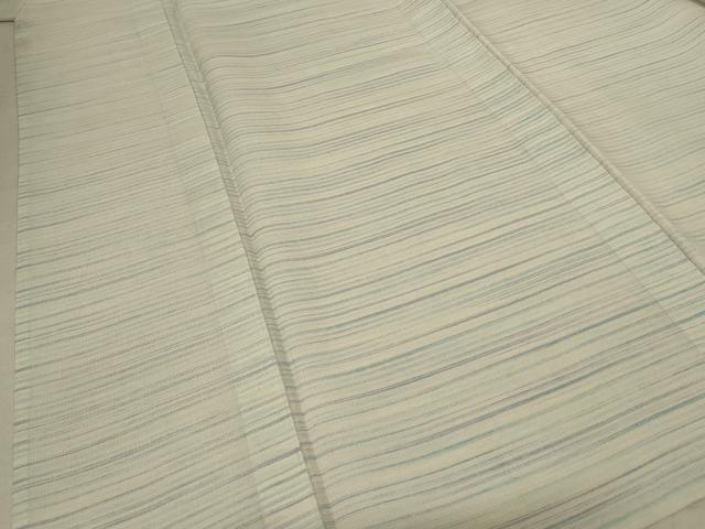 平和屋着物＊夏物　男性　小紋　紗　横縞　正絹　逸品　AABE4320jd
