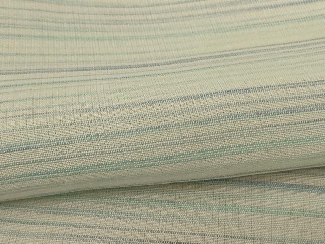 平和屋着物＊夏物　男性　小紋　紗　横縞　正絹　逸品　AABE4320jd
