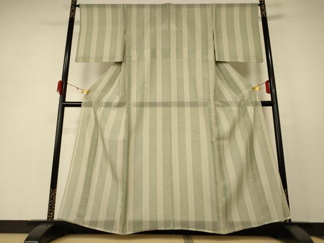 平和屋着物＊夏物 小紋 紗 宝尽くし文 反端付き 正絹 逸品 AABE4332jd