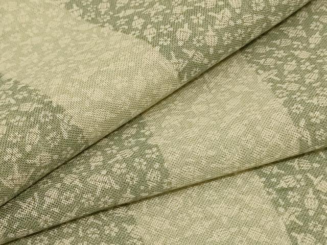 平和屋着物＊夏物 小紋 紗 宝尽くし文 反端付き 正絹 逸品 AABE4332jd