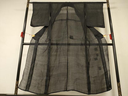 平和屋着物＊夏物 上布 絣柄 麻 逸品 AABE4333jd