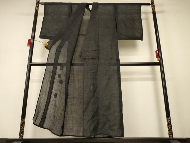 平和屋着物＊夏物 上布 絣柄 麻 逸品 AABE4333jd