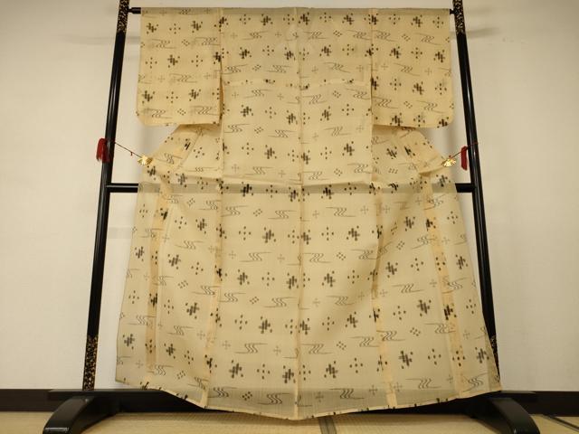 平和屋着物＊夏物 本場琉球絣 夏琉球 正絹 逸品 AABE4334jd