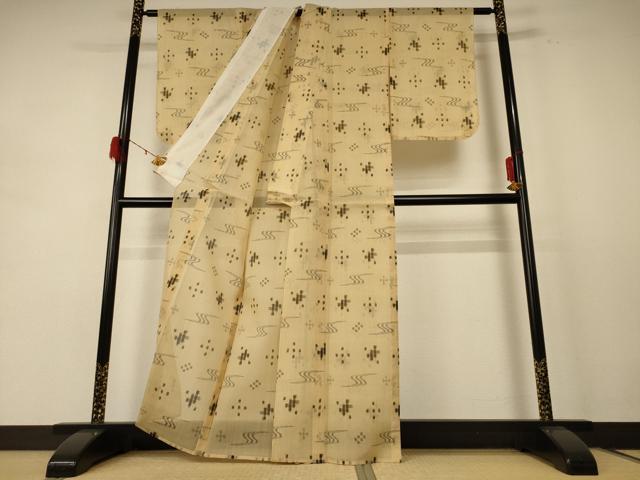 平和屋着物＊夏物 本場琉球絣 夏琉球 正絹 逸品 AABE4334jd
