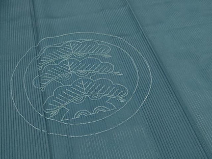 平和屋着物＊夏物 色留袖 縦絽 中国三大刺繍 スワトウ刺繍 汕頭刺繍 松 正絹 逸品 AABE4335jd