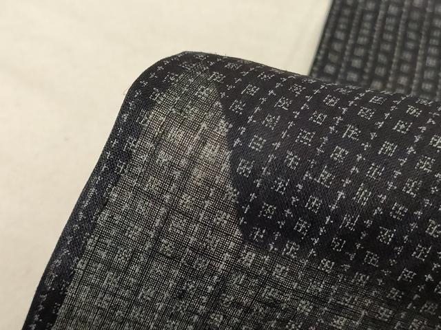 平和屋着物＊夏物 男性 重要無形文化財 本場宮古上布 絣柄 苧麻 逸品 AABE4336jd
