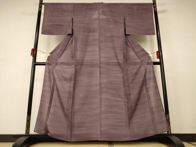 平和屋着物＊夏物 小紋 絽 霞文 暈し染め 正絹 逸品 AABE4337jd