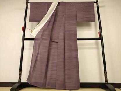 平和屋着物＊夏物 小紋 絽 霞文 暈し染め 正絹 逸品 AABE4337jd
