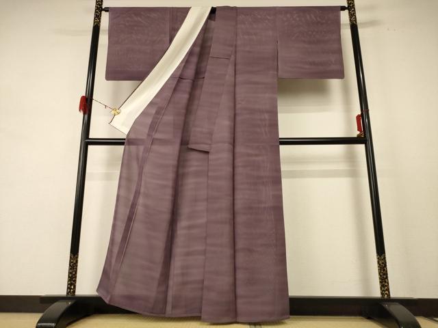 平和屋着物＊夏物 小紋 絽 霞文 暈し染め 正絹 逸品 AABE4337jd