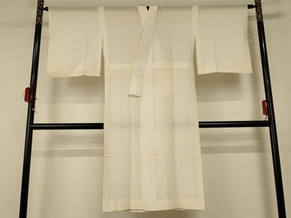 平和屋着物＊夏物 長襦袢 絽 鳥の子色 正絹 逸品 AABE4339jd