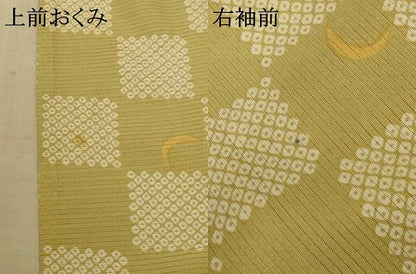 平和屋着物＊夏物 小紋 絽 市松文様 兎 正絹 逸品 AABE4340jd