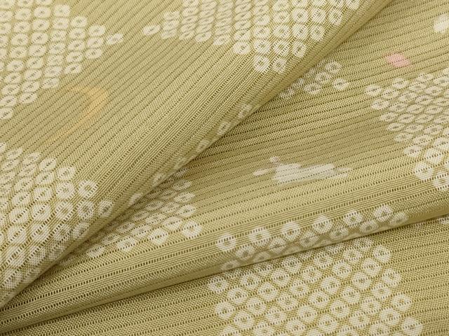 平和屋着物＊夏物 小紋 絽 市松文様 兎 正絹 逸品 AABE4340jd
