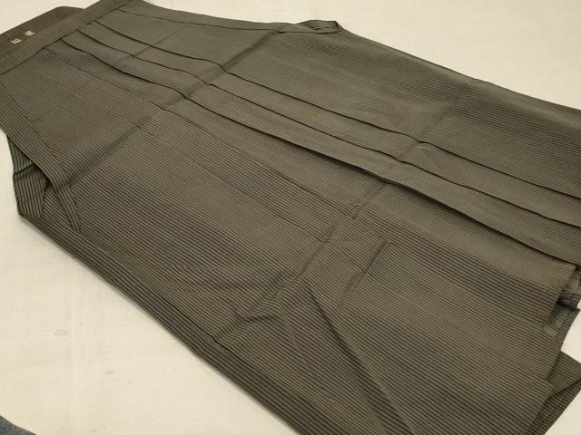 平和屋着物＊夏物 男性 行灯袴 縞 正絹 逸品 AABE4349jd
