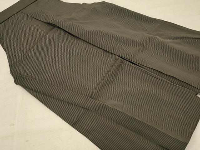 平和屋着物＊夏物 男性 行灯袴 縞 正絹 逸品 AABE4349jd