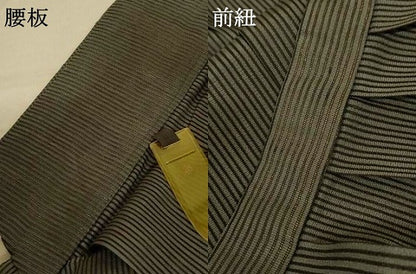 平和屋着物＊夏物 男性 馬乗り袴 縞 正絹 逸品 AABE4350jd