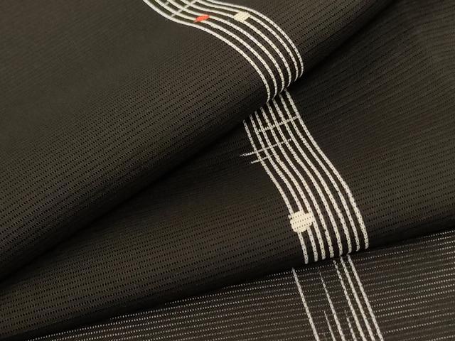 平和屋着物＊夏物 小紋 絽 幾何学文様 正絹 逸品 AABE4353jd