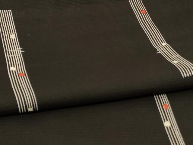 平和屋着物＊夏物 小紋 絽 幾何学文様 正絹 逸品 AABE4353jd
