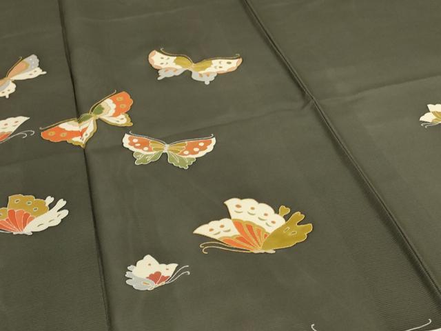 平和屋着物＊夏物　訪問着　絽　舞蝶文　金彩　正絹　逸品　AABE4355jd