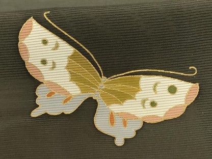 平和屋着物＊夏物　訪問着　絽　舞蝶文　金彩　正絹　逸品　AABE4355jd