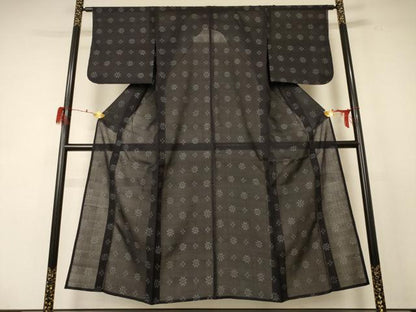 平和屋着物＊夏物 本場大島紬 夏大島 花菱文 正絹 逸品 AABE4356jd