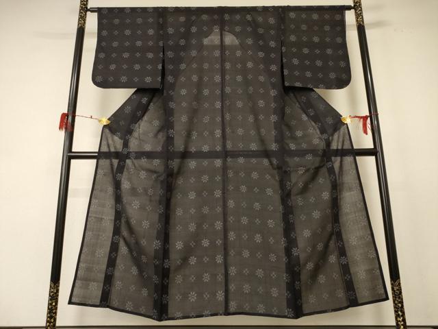 平和屋着物＊夏物 本場大島紬 夏大島 花菱文 正絹 逸品 AABE4356jd