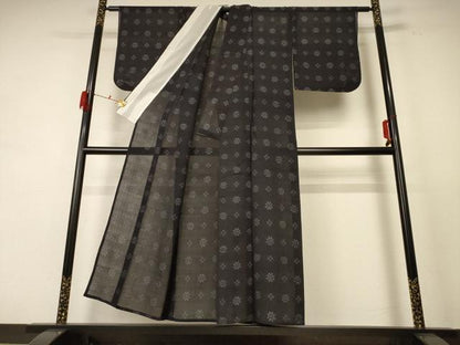 平和屋着物＊夏物 本場大島紬 夏大島 花菱文 正絹 逸品 AABE4356jd