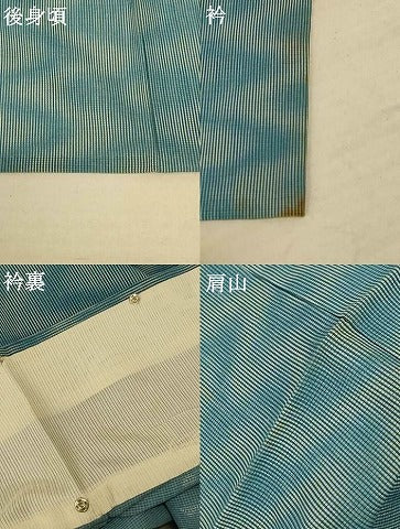 平和屋着物＊夏物 人間国宝 小宮康孝 小紋 絽 よろけ縞 三越扱い 正絹 逸品 AABE4361jd