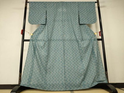 平和屋着物＊夏物 人間国宝 小宮康孝 小紋 絽 よろけ縞 三越扱い 正絹 逸品 AABE4361jd