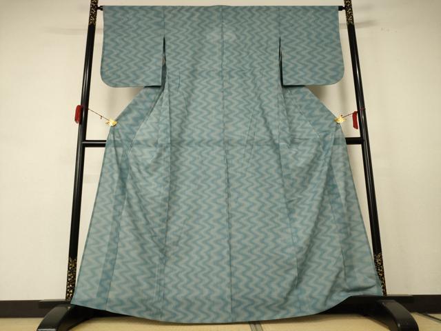 平和屋着物＊夏物 人間国宝 小宮康孝 小紋 絽 よろけ縞 三越扱い 正絹 逸品 AABE4361jd