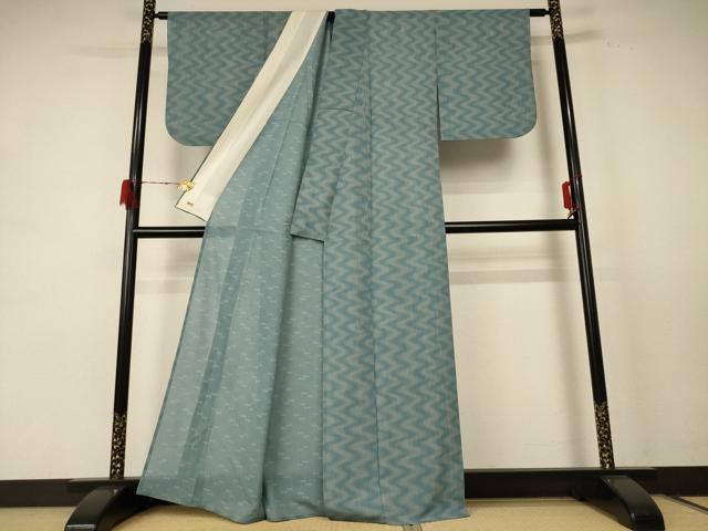 平和屋着物＊夏物 人間国宝 小宮康孝 小紋 絽 よろけ縞 三越扱い 正絹 逸品 AABE4361jd