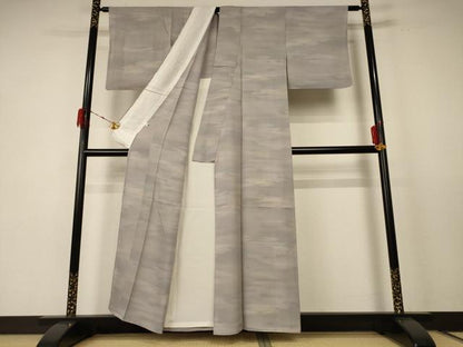 平和屋着物＊夏物 小紋 絽 霞文 正絹 逸品 AABE4365jd