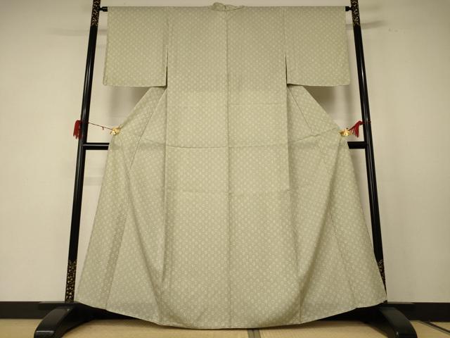 平和屋着物＊夏物 小紋 絽 草花文 正絹 逸品 AABE4366jd