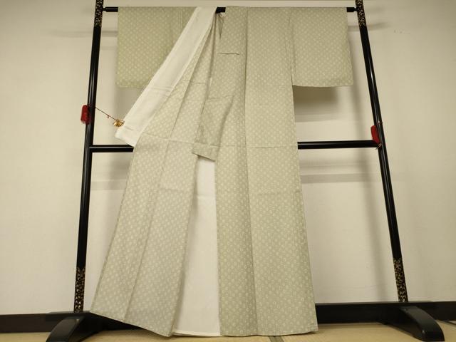 平和屋着物＊夏物 小紋 絽 草花文 正絹 逸品 AABE4366jd