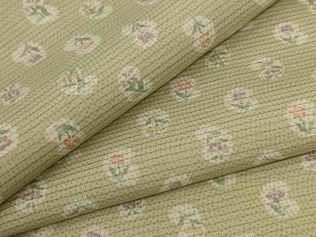 平和屋着物＊夏物 小紋 絽 草花文 正絹 逸品 AABE4366jd