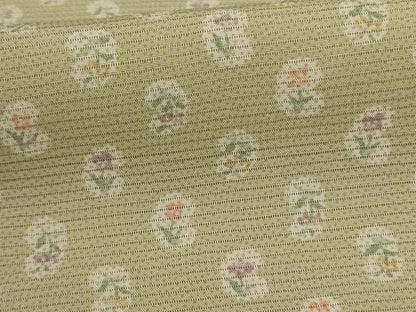 平和屋着物＊夏物 小紋 絽 草花文 正絹 逸品 AABE4366jd