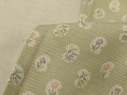 平和屋着物＊夏物 小紋 絽 草花文 正絹 逸品 AABE4366jd