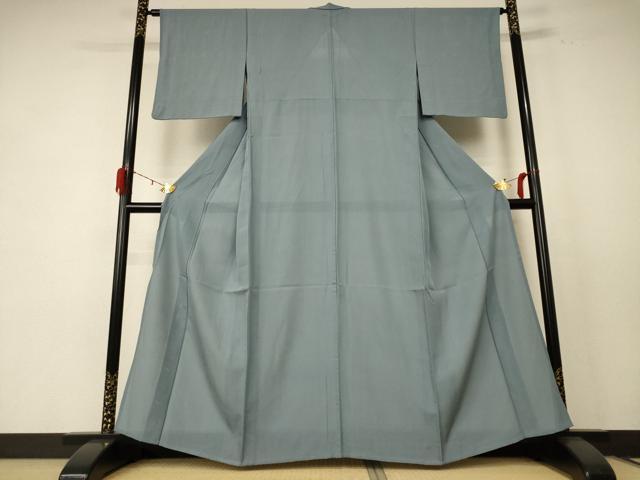 平和屋着物＊夏物 色無地 絽 錆御納戸色 正絹 逸品 AABE4367jd
