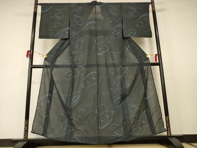 平和屋着物＊夏物 小紋 絽 流水文 正絹 逸品 AABE4368jd