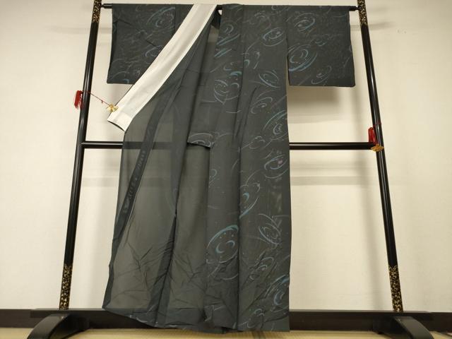 平和屋着物＊夏物 小紋 絽 流水文 正絹 逸品 AABE4368jd