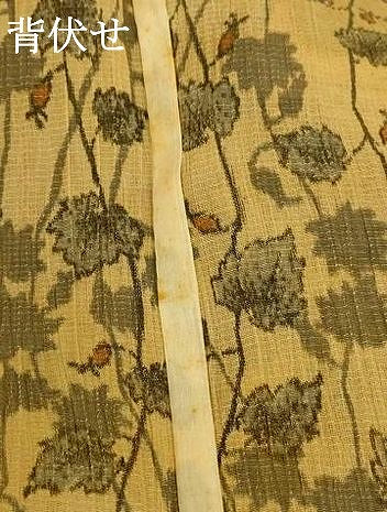 平和屋着物＊夏物　小紋　紗　縮織り　蔦の葉文　正絹　逸品　AABE4369jd 平和屋着物＊夏物 小紋 紗 縮織り 蔦の葉文 正絹 逸品 AABE4369jd