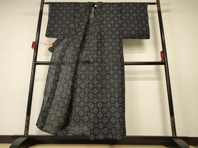 平和屋着物＊夏物 重要無形文化財 本場宮古上布 幾何学丸文
