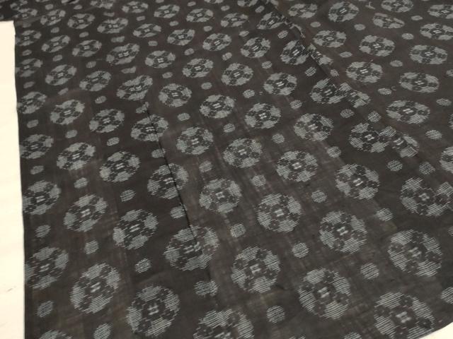 平和屋着物＊夏物　重要無形文化財　本場宮古上布　幾何学丸文　苧麻　逸品　AABE4371jd 平和屋着物＊夏物 重要無形文化財 本場宮古上布 幾何学丸文 苧麻 逸品