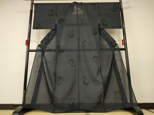 平和屋着物＊夏物 本場大島紬 夏大島 雪輪 正絹 逸品 AABE4372jd