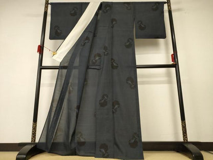平和屋着物＊夏物 本場大島紬 夏大島 雪輪 正絹 逸品 AABE4372jd