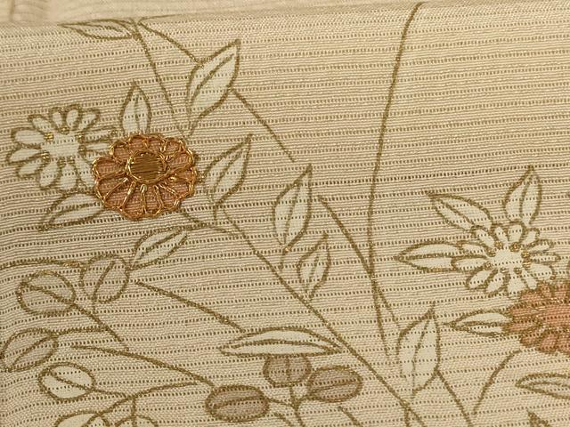 平和屋着物＊夏物 訪問着 絽 駒刺繍 草花文 金彩 正絹 逸品 AABE4373jd