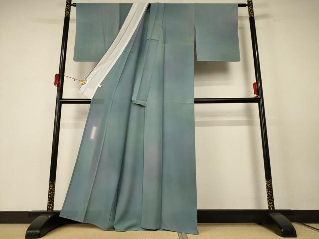 平和屋着物＊染色作家 斉藤三才 夏物 小紋 絽 霞文 暈し染め 正絹 逸品 AABE4380jd
